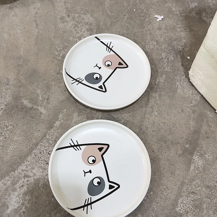 陶摆件高温陶瓷釉下彩微瑕……3个