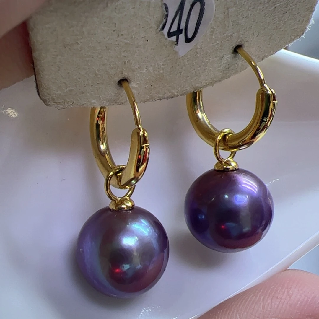 淡水珍珠耳饰银S925镶嵌