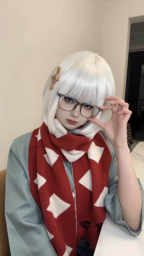 光遇·自制老奶奶围巾针织双层加厚宴会节同款新年氛围礼物同款