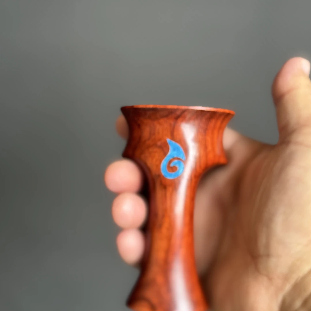 紫光檀实木无极4代手绘弓柄