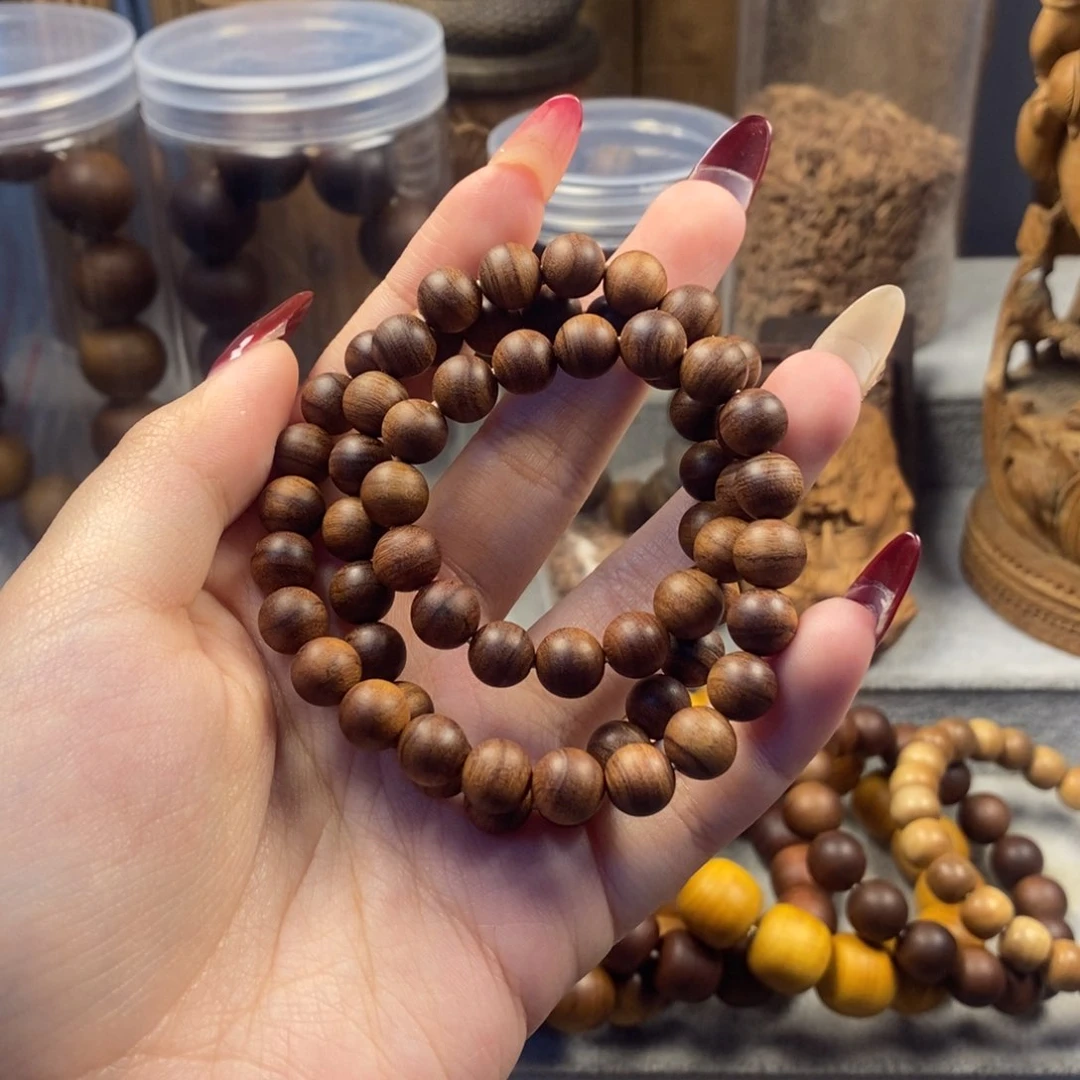 檀香木手串/手链征*奶香0.8微瑕