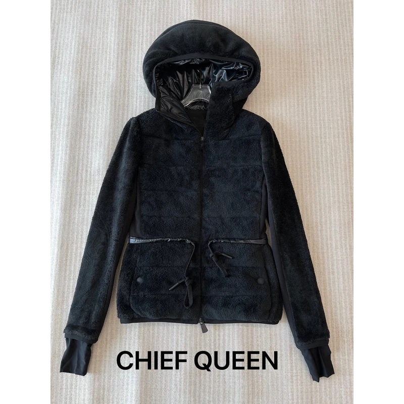 “鹅绒拼接款滑雪服”轻薄款泰迪毛毛羽绒外套修身版亲子011901