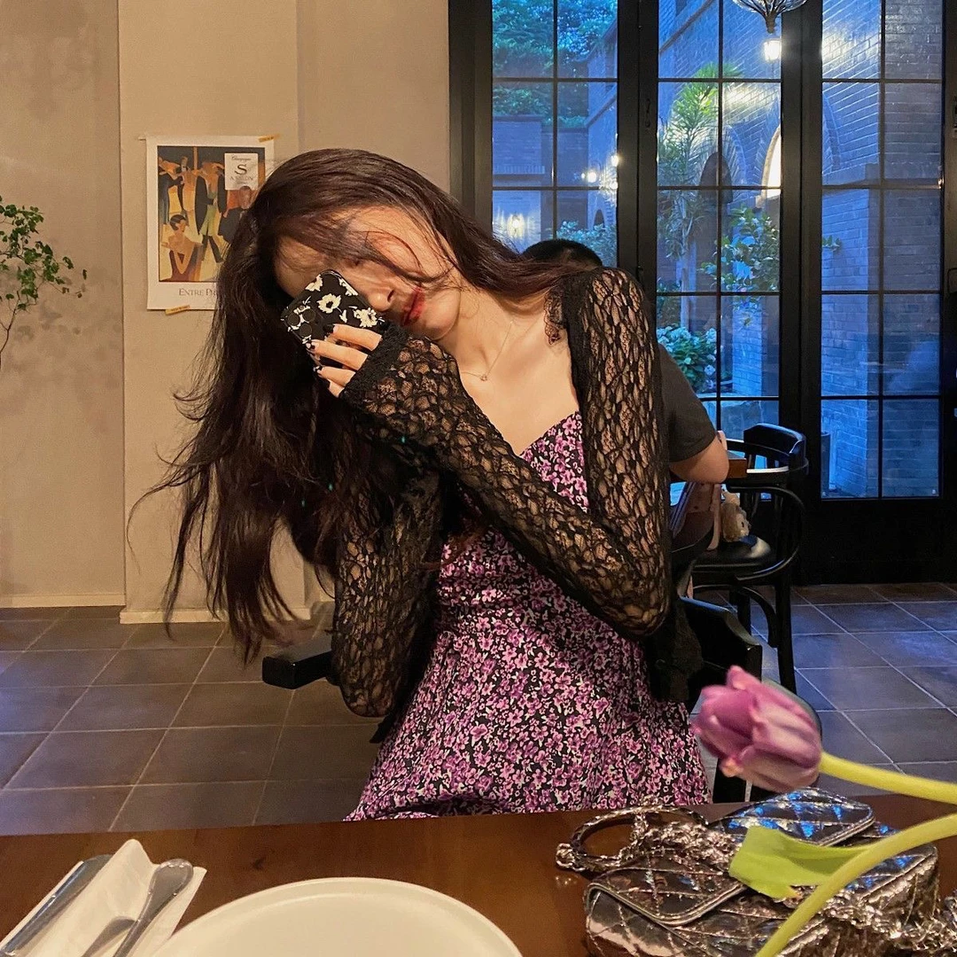 幼辣～［猎艳蝎女］柔软蕾丝显瘦遮手臂小外披