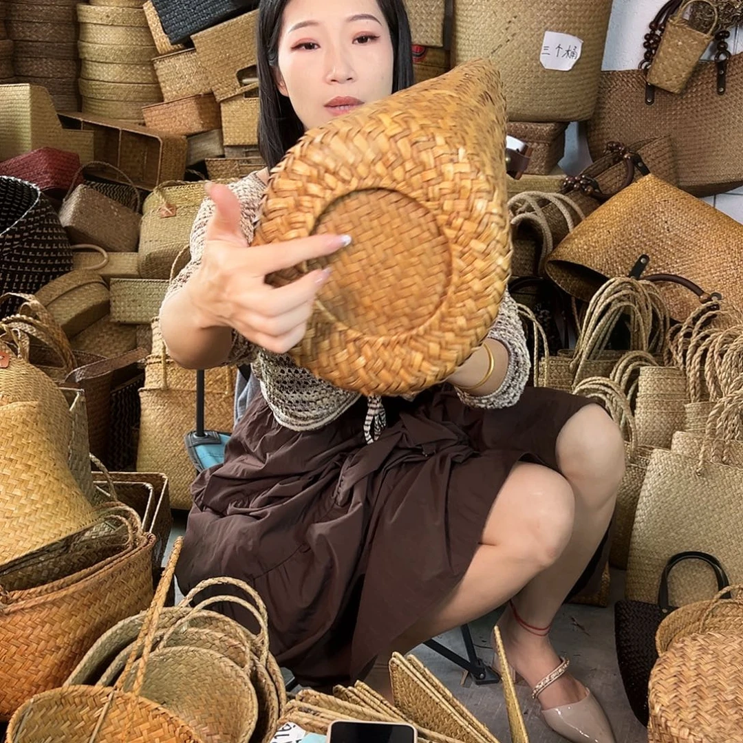 编织带草编包/草编收纳盒微瑕疵
