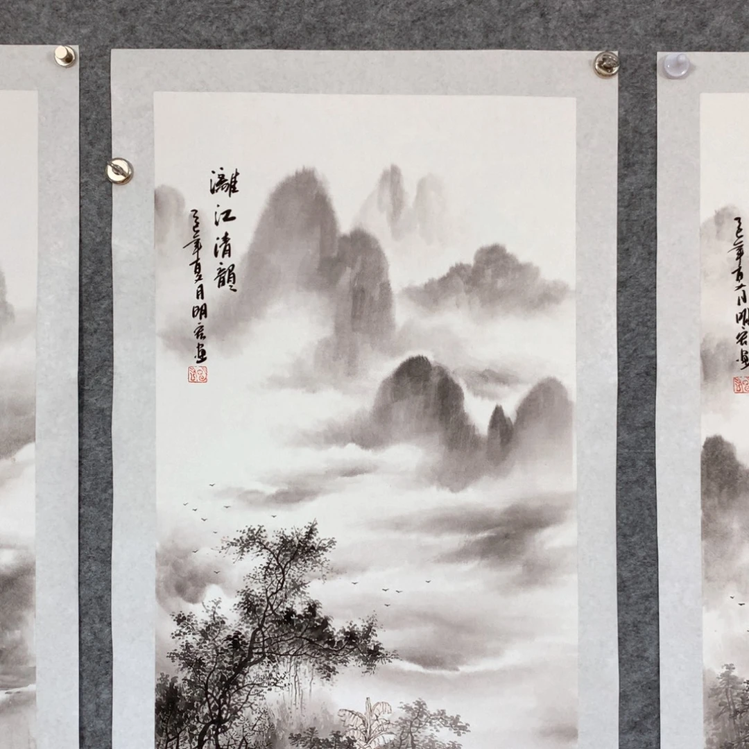 国画山水作品写意