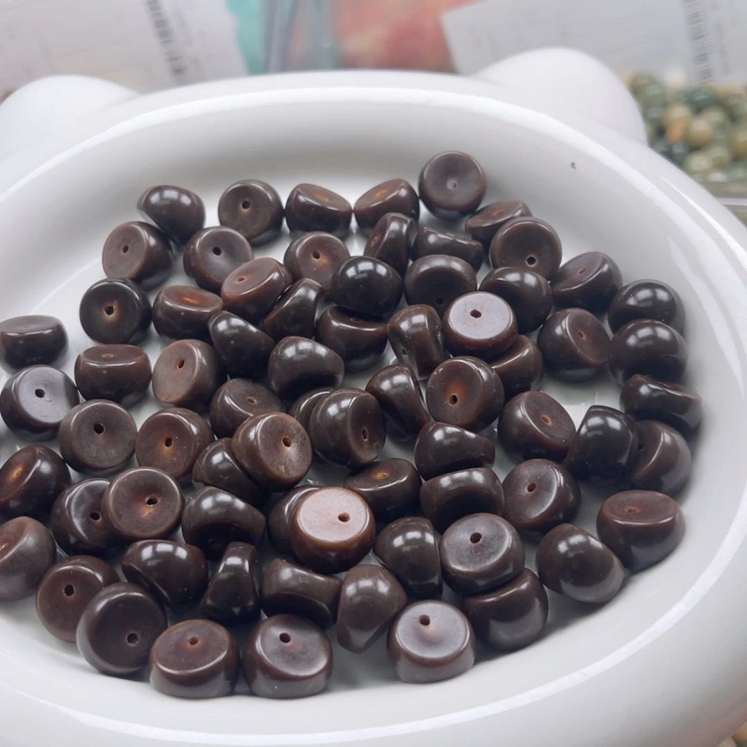 吊坠白玉菩提z14/30+5颗瑕巧克力蒜瓣