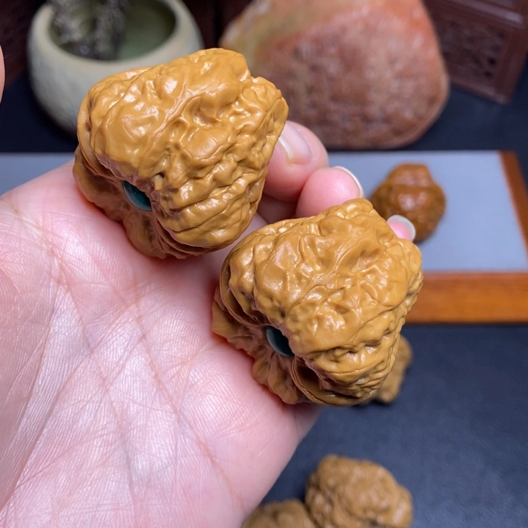 把件文玩核桃39，43三角蛙