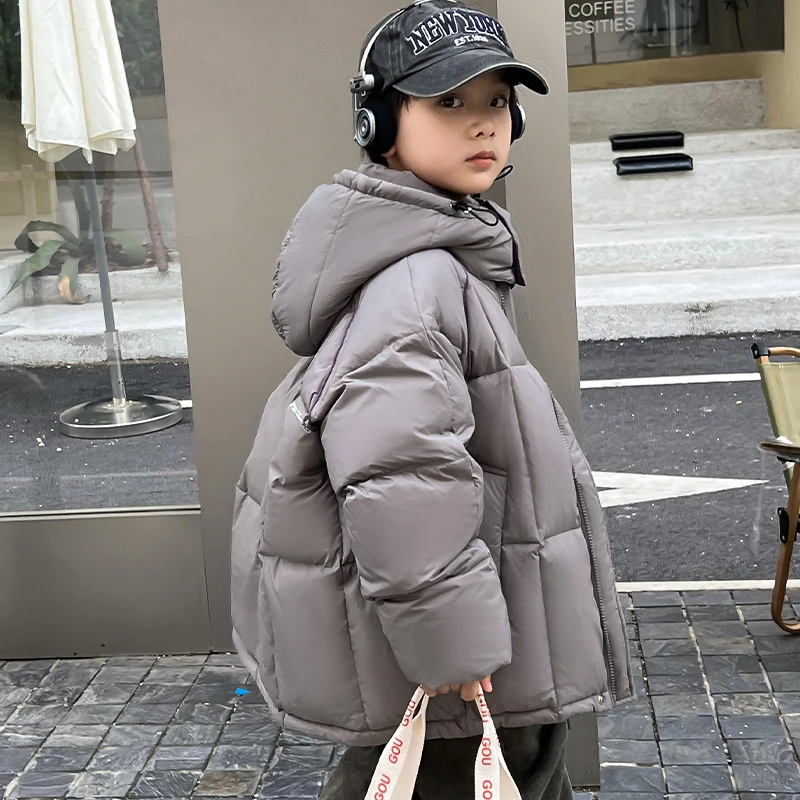 儿童羽绒服实体清仓男童2024冬季新款中大童装加厚中长款冬装外套