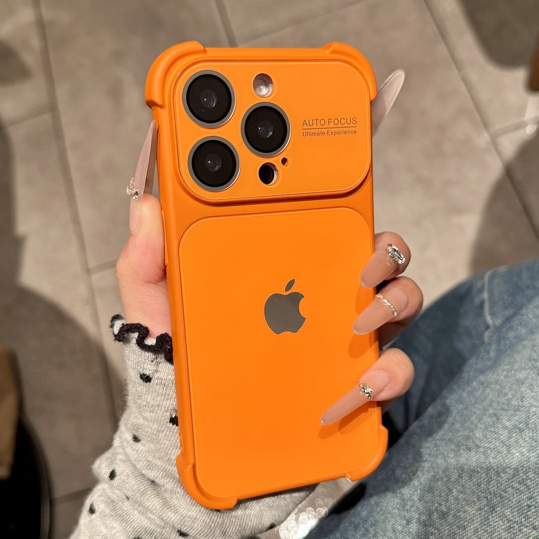 大视窗肤感磨砂适用苹果17promax手机壳iPhone16镜头膜15简约14女