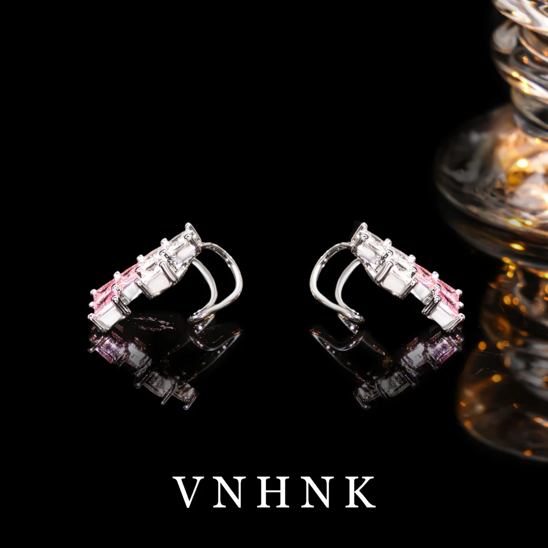 铜合金合成锆石耳饰 美可儿   B678   银色精致简约小众耳夹