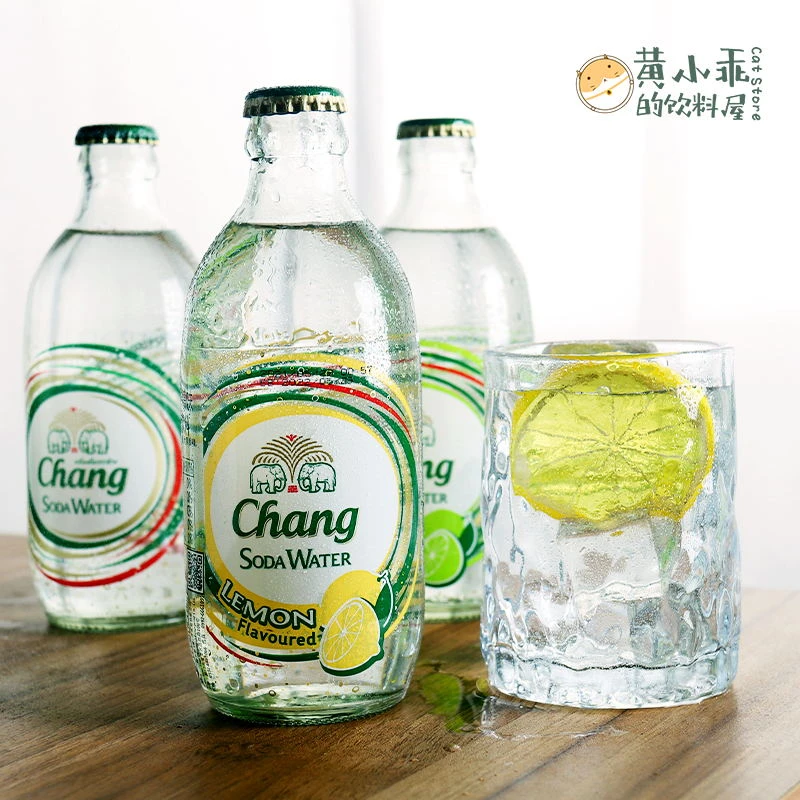 泰国原装进口chang泰象气泡苏打水325ml24整箱原味赠开瓶器
