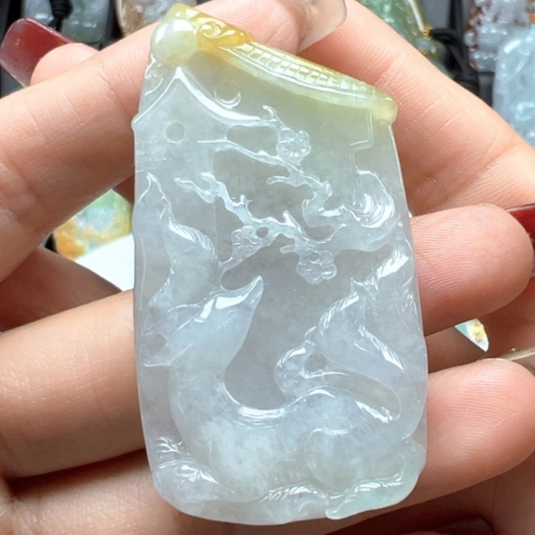 翡翠颈饰未镶嵌九尾