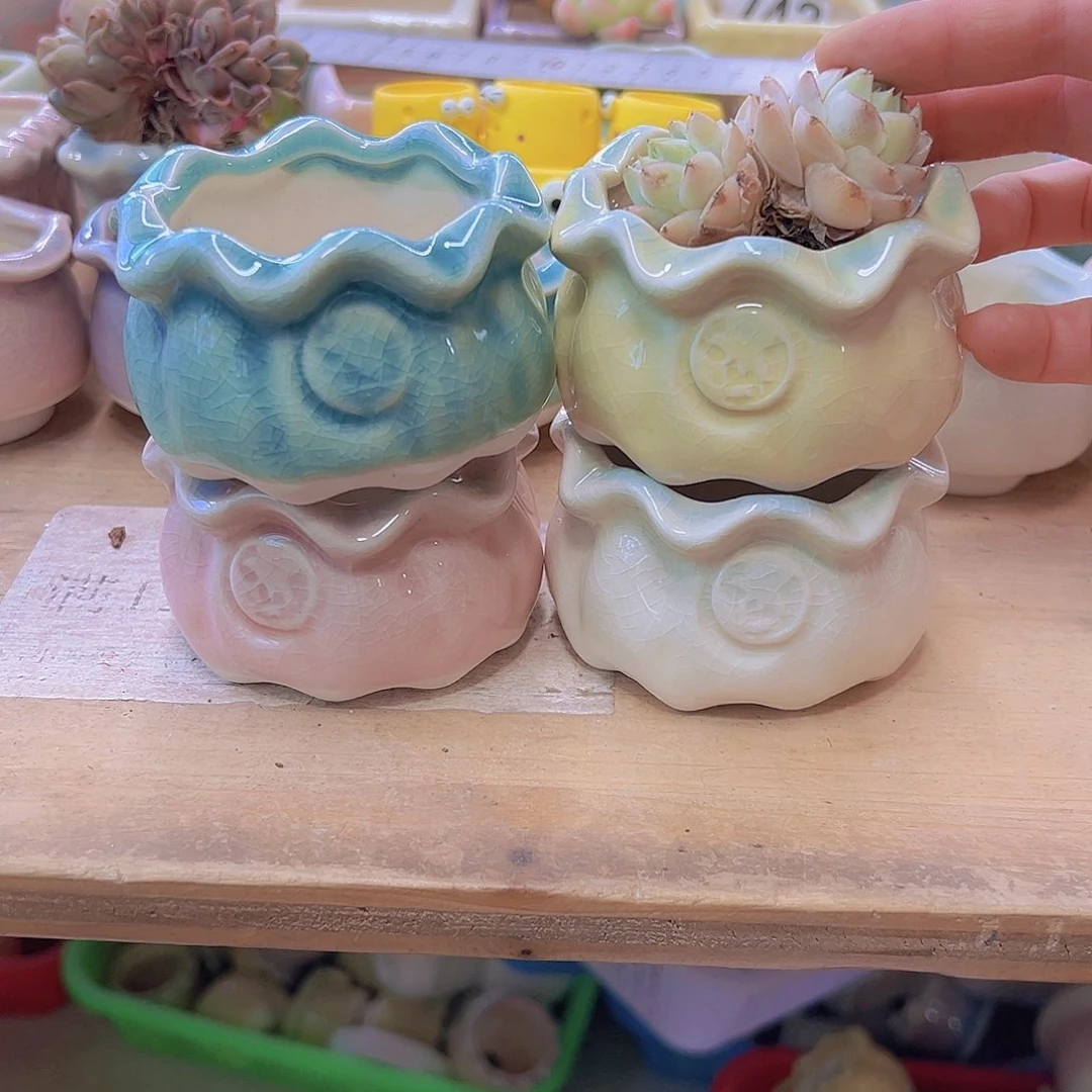 陶瓷花盆当场满12包邮