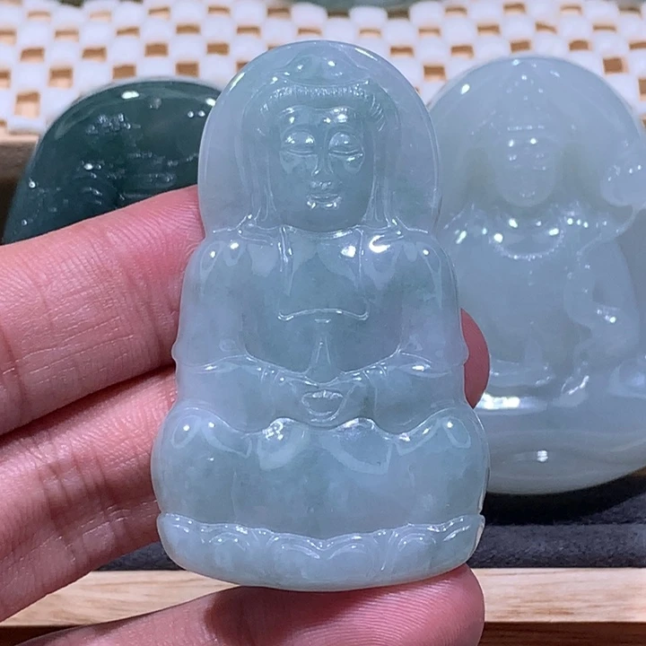 翡翠未镶嵌颈饰/炸/正装观音