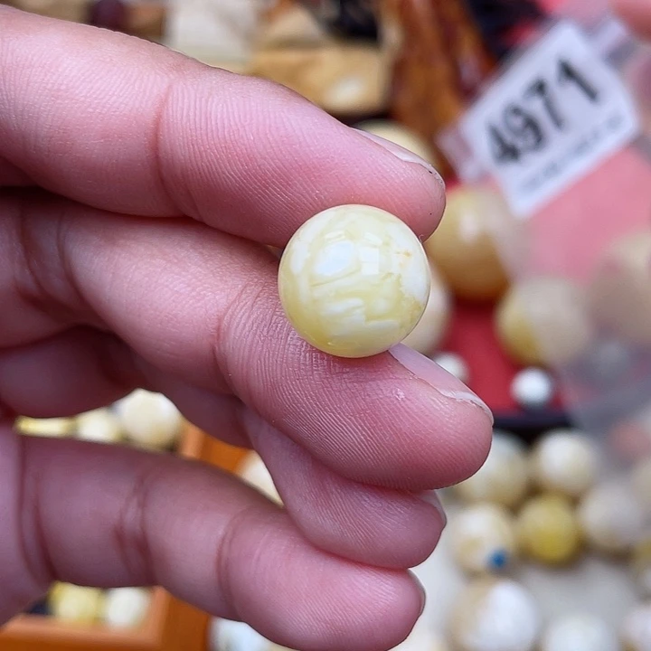 蜜蜡未镶嵌珠宝奇石水线粉13.3
