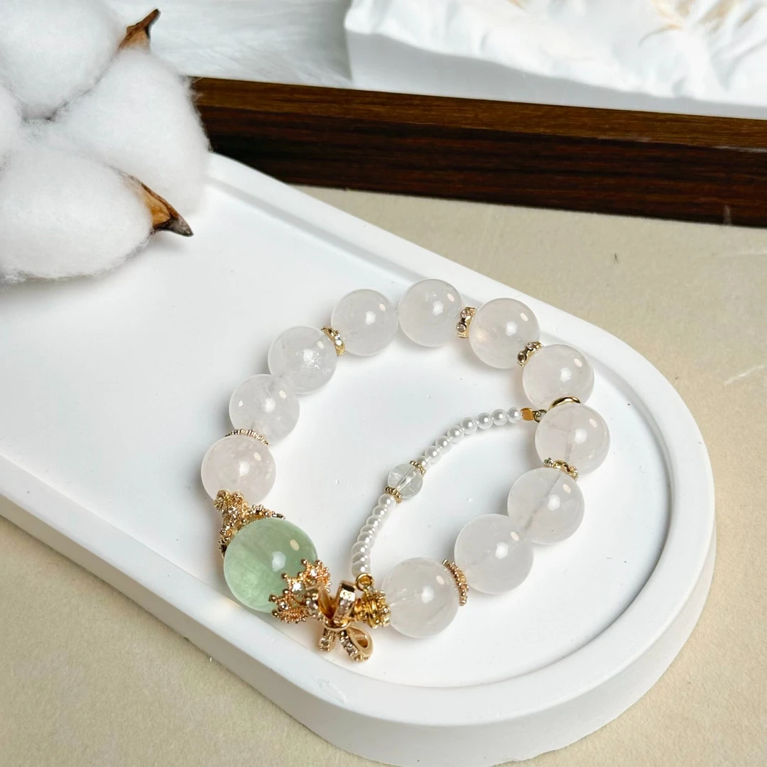 【炘喜】天然白幽灵水晶手串多样性发货 发其一 A7-004