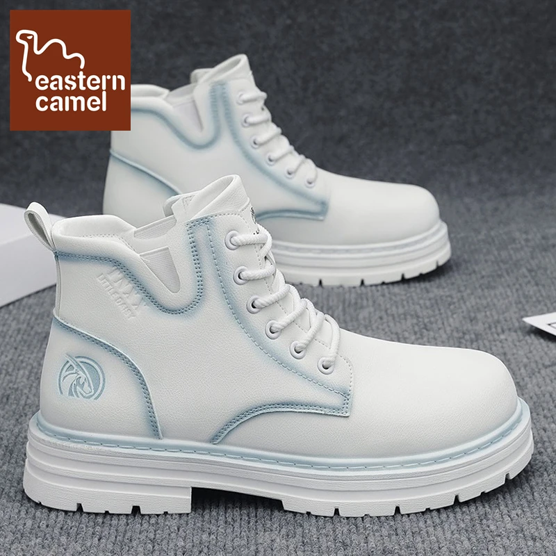 东方骆驼秋冬新款马丁靴2025时尚百搭休闲运动工装靴厚底防水男鞋