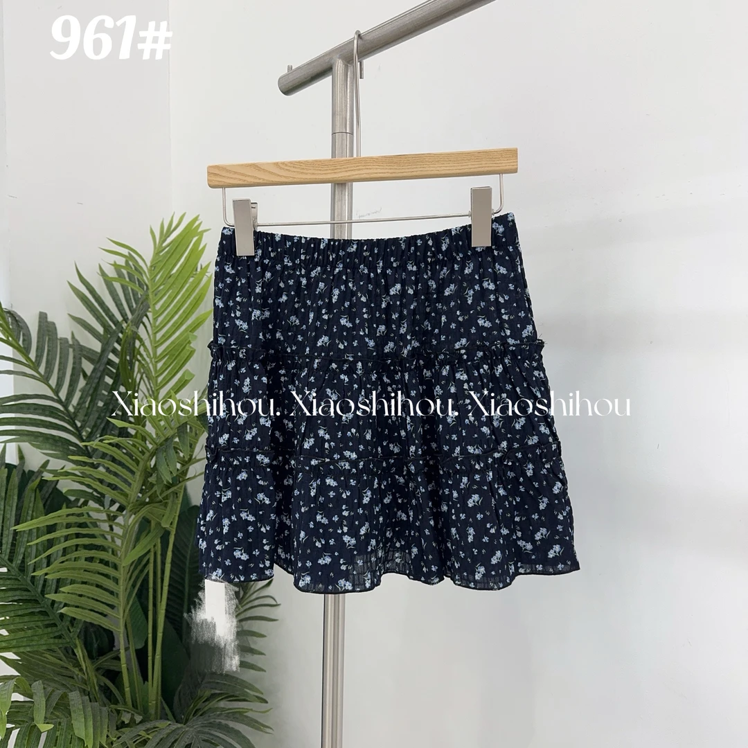 小时候女装店韩版高腰显瘦碎花半裙（有防走光）961