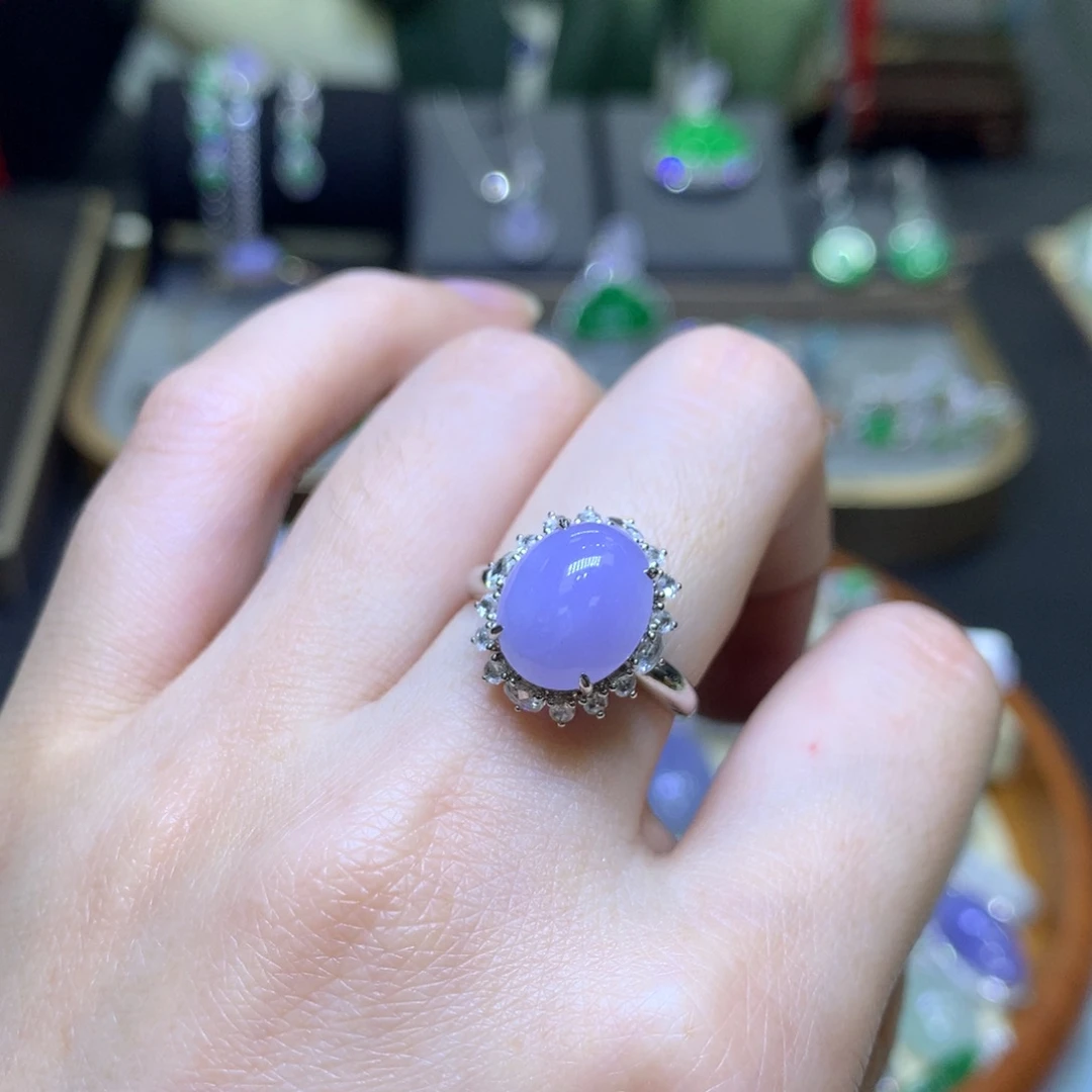 翡翠18K金镶嵌颈饰翡翠吊坠项链