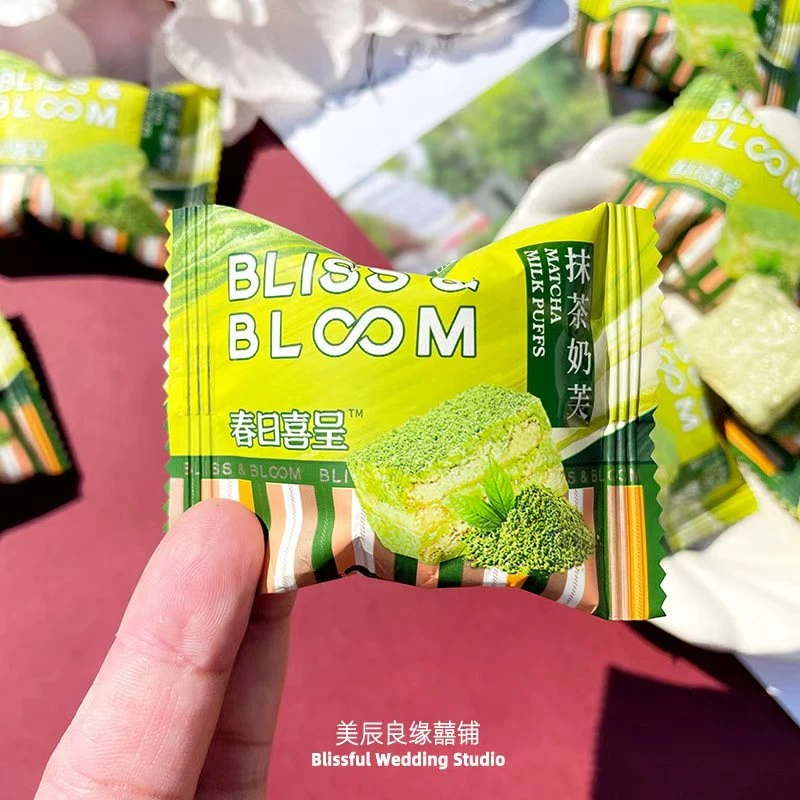 春日喜呈抹茶奶芙高颜值网红结婚喜糖伴手礼办公室休闲儿童零食