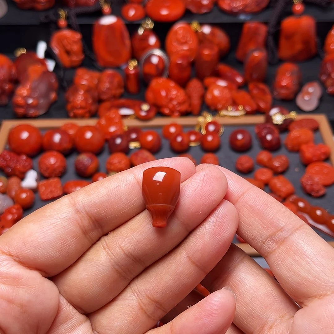 南红玛瑙未镶嵌配饰奶嘴三通12.5mm