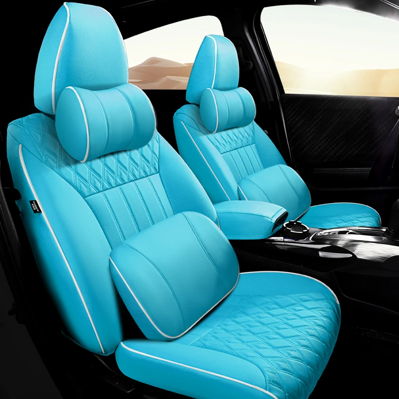 纳帕皮定制本田丰田大众日产全系车型汽车坐垫套真皮二层牛皮压花