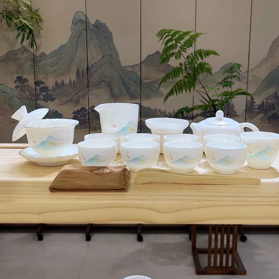【都彩】日照金山羊脂玉瓷16头