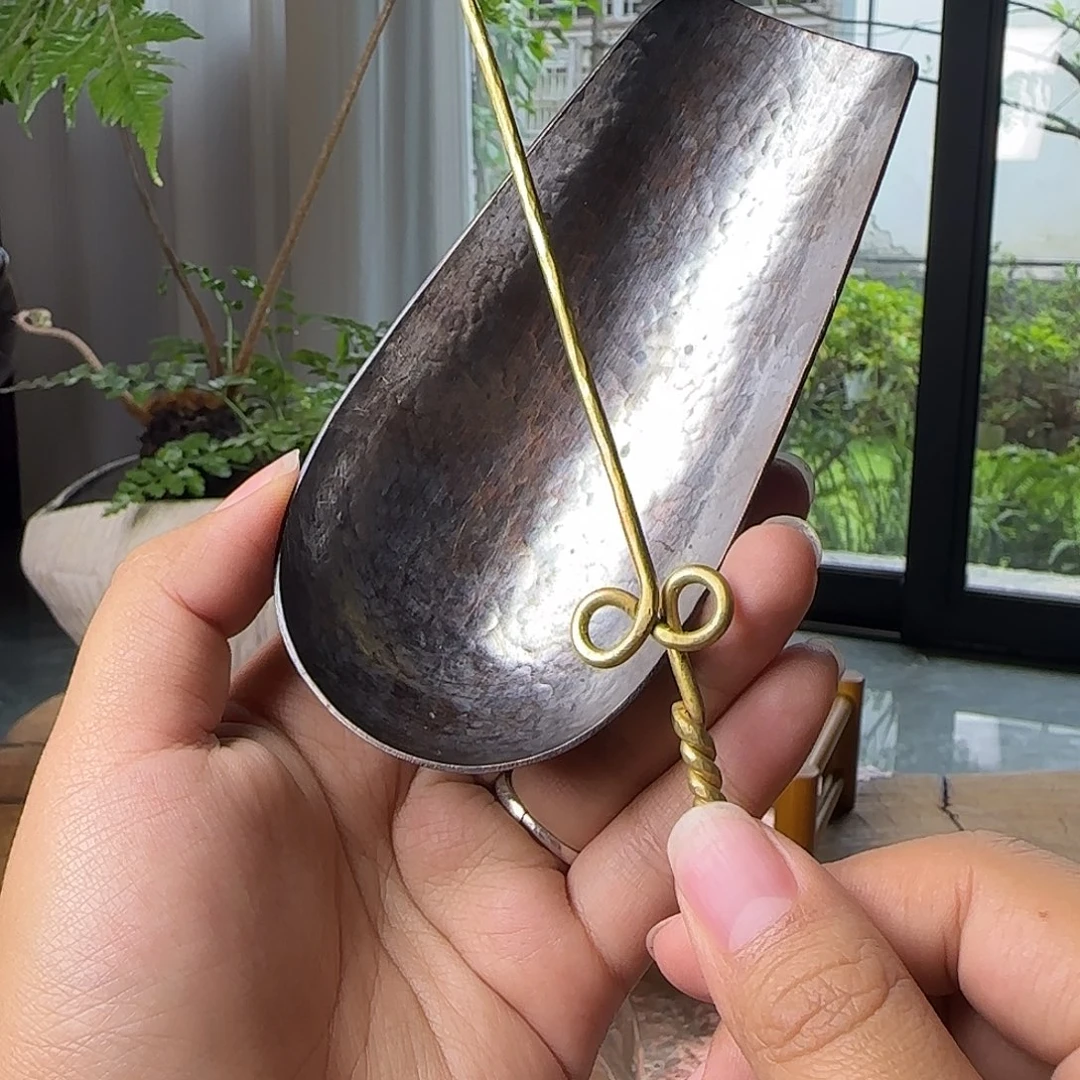 见芸见器纯手工紫铜茶则