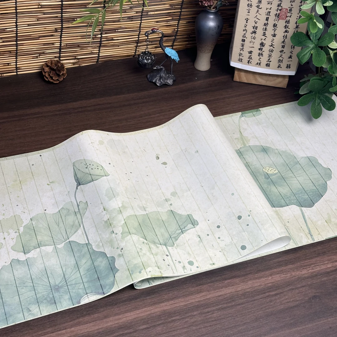 【绢布·荷影】绢布不洇墨书写细腻流畅