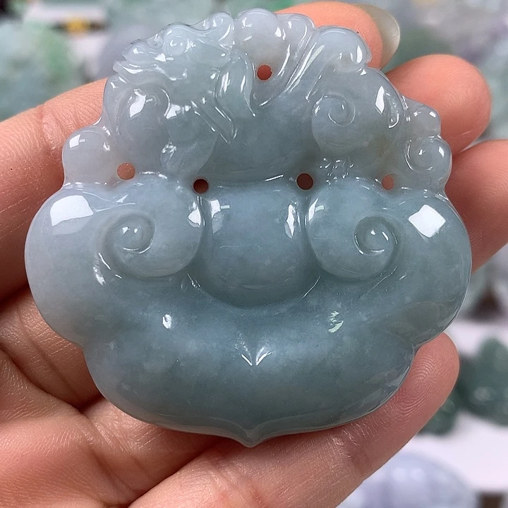 颈饰未镶嵌翡翠如意麒麟面面工艺福利