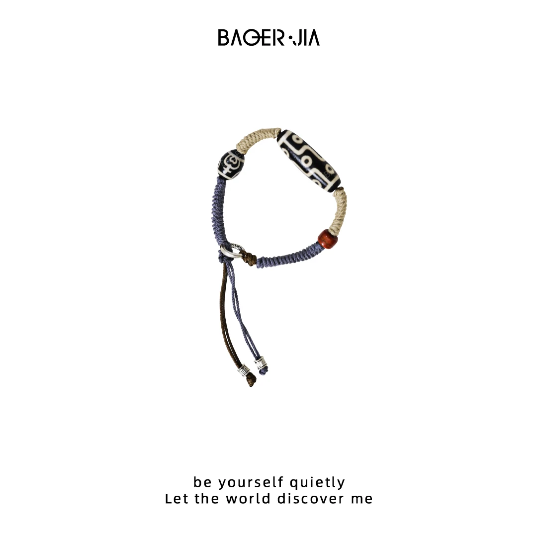 5-【九眼手串】宝儿家含幂BQ32025206新款转运福禄手工编织天珠手串