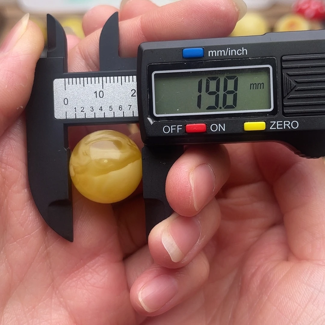 琥珀未镶嵌裸石蜜蜡圆珠鸽