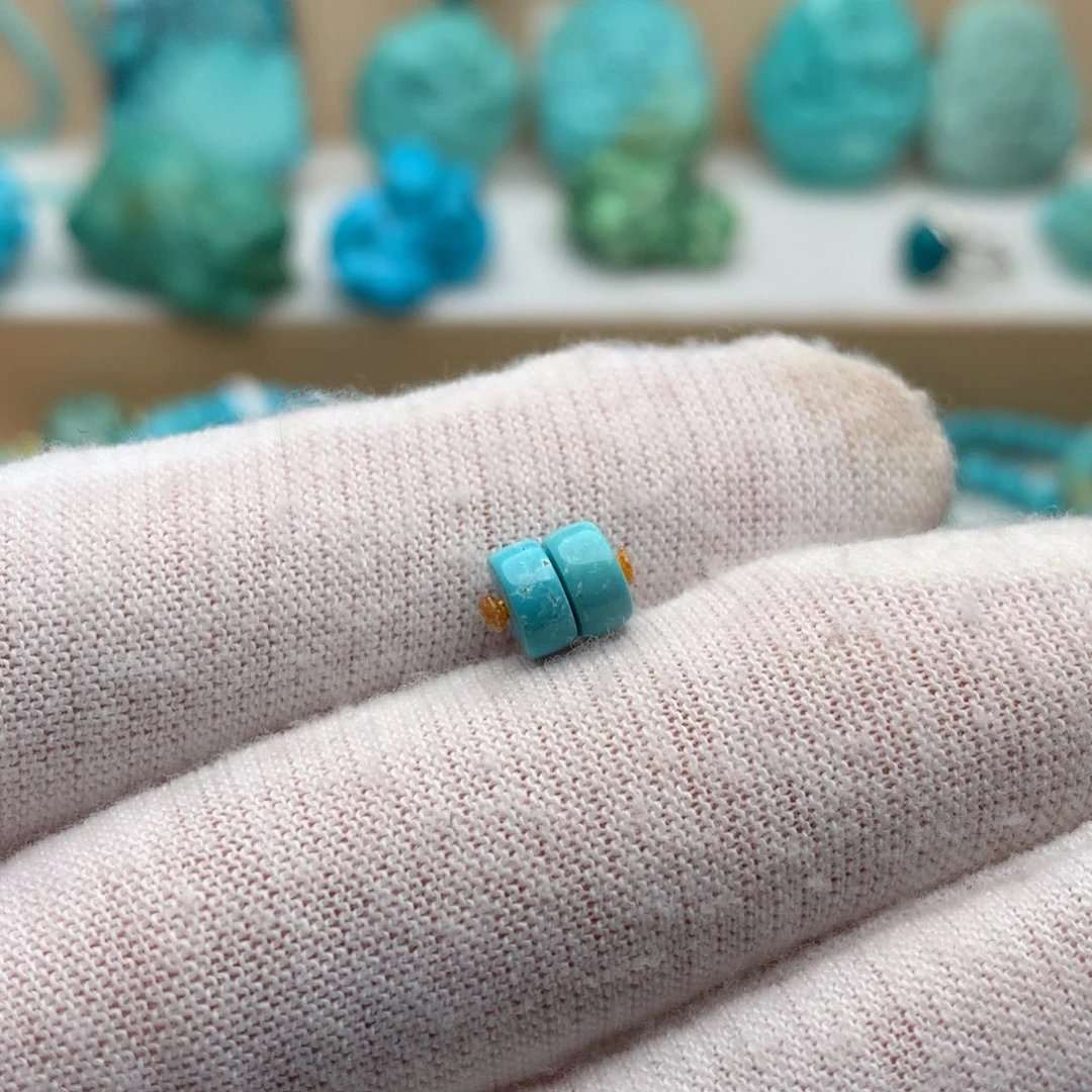 绿松石未镶嵌珠宝奇石5.6mm