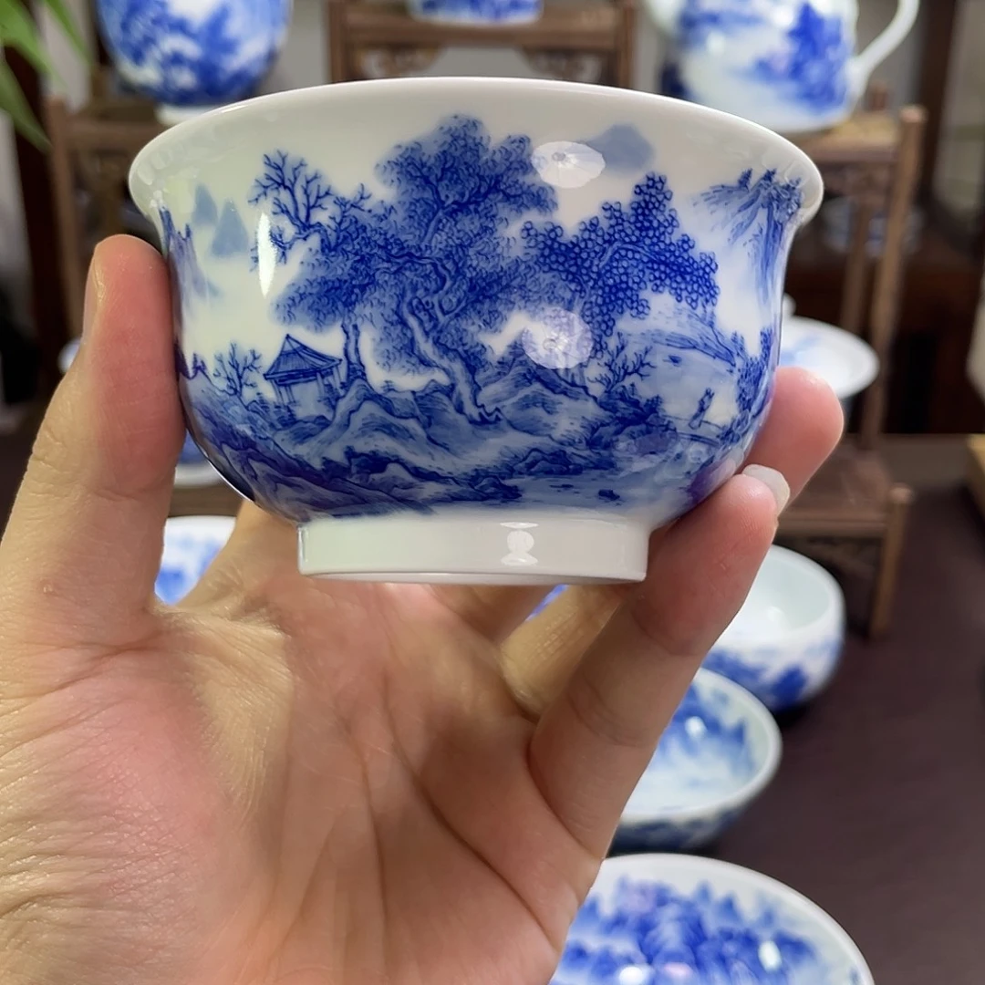 南***）陶纯手工手工手绘山水杯