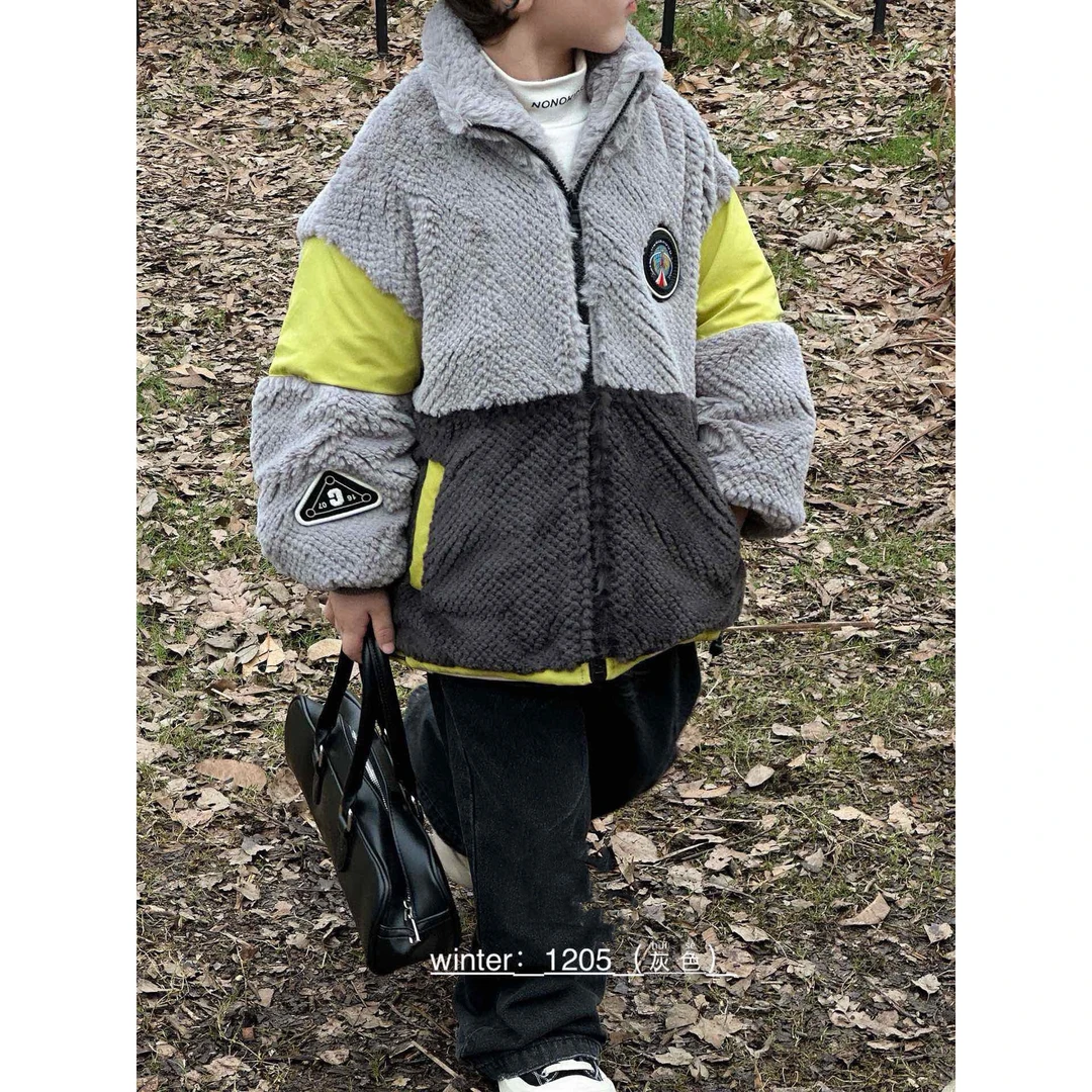 11205高端童装时尚百搭休闲毛毛外套C5-3