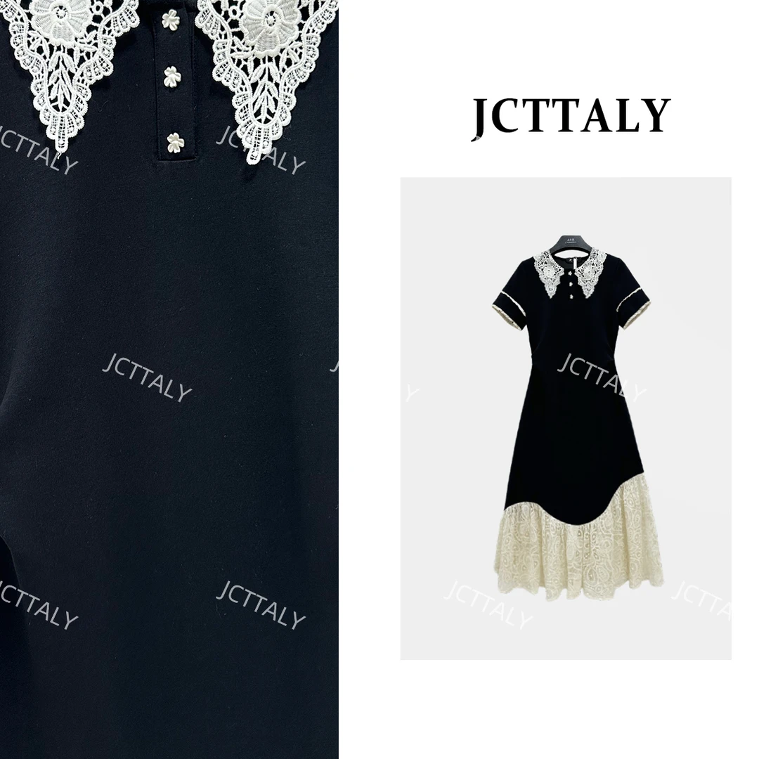 【Linda】【45】夏季休闲气质设计师时尚显瘦拼接连衣裙NH-A407