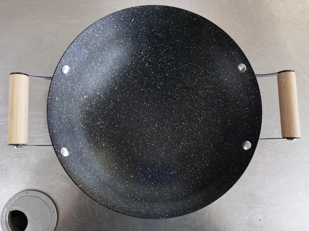 双耳麦饭石木柄锅仔（600410）