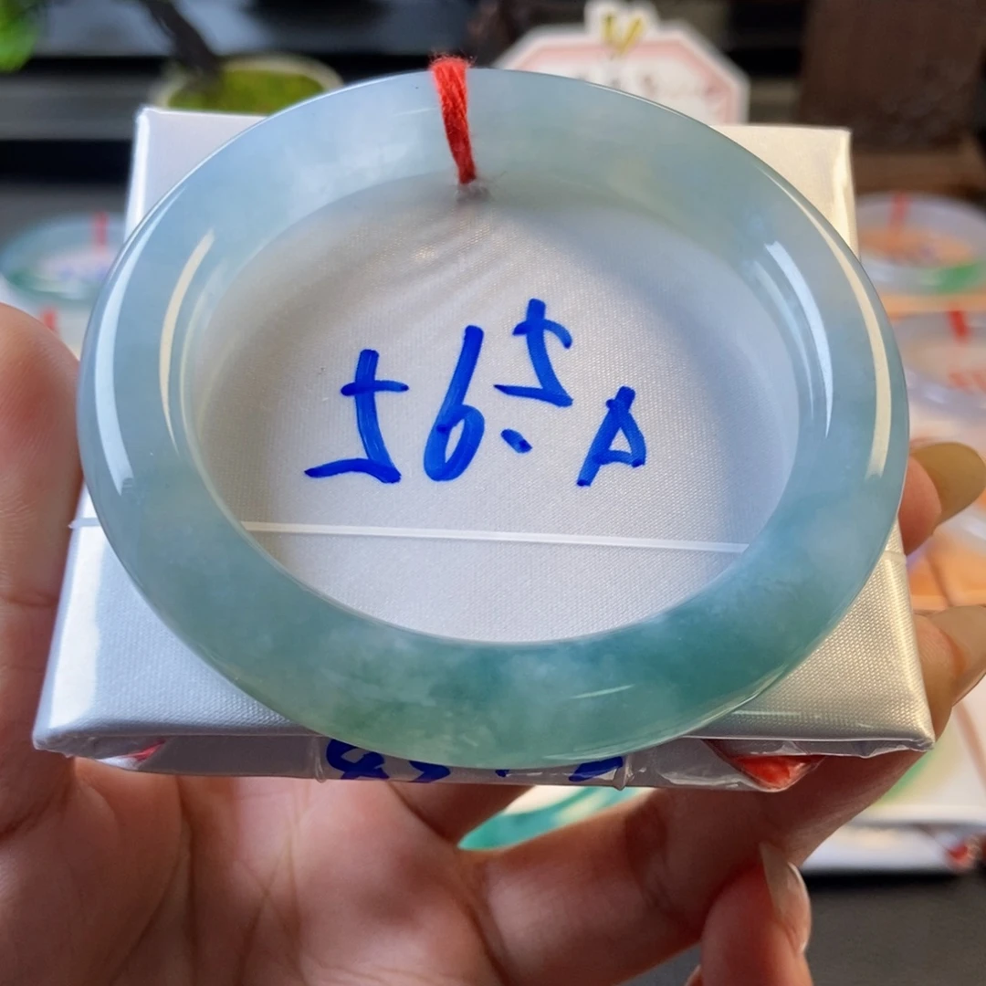 翡翠未镶嵌手镯45冰胶