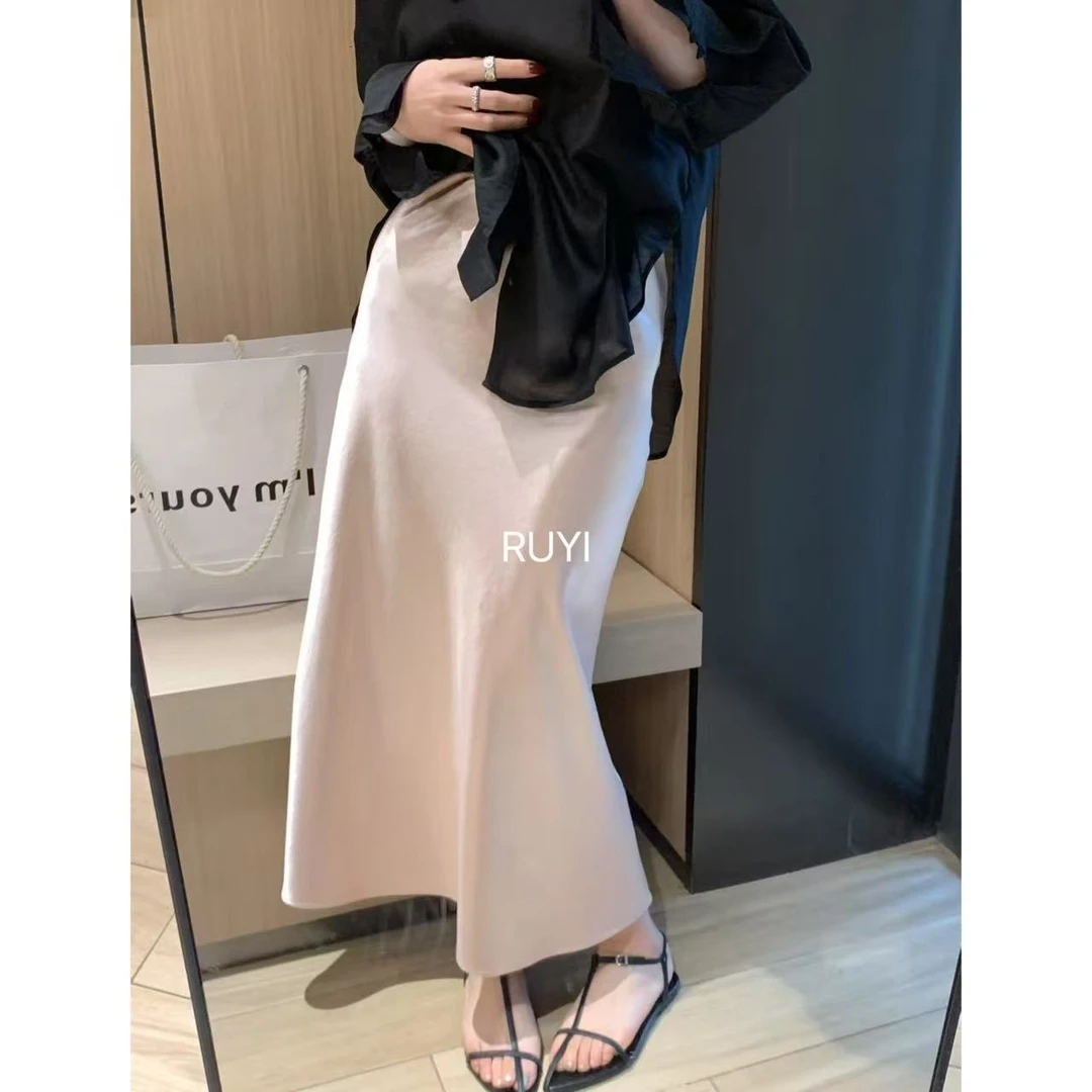 【RUYI】&【山木花葶】2025春夏 垂顺丝滑高级感百搭半身裙