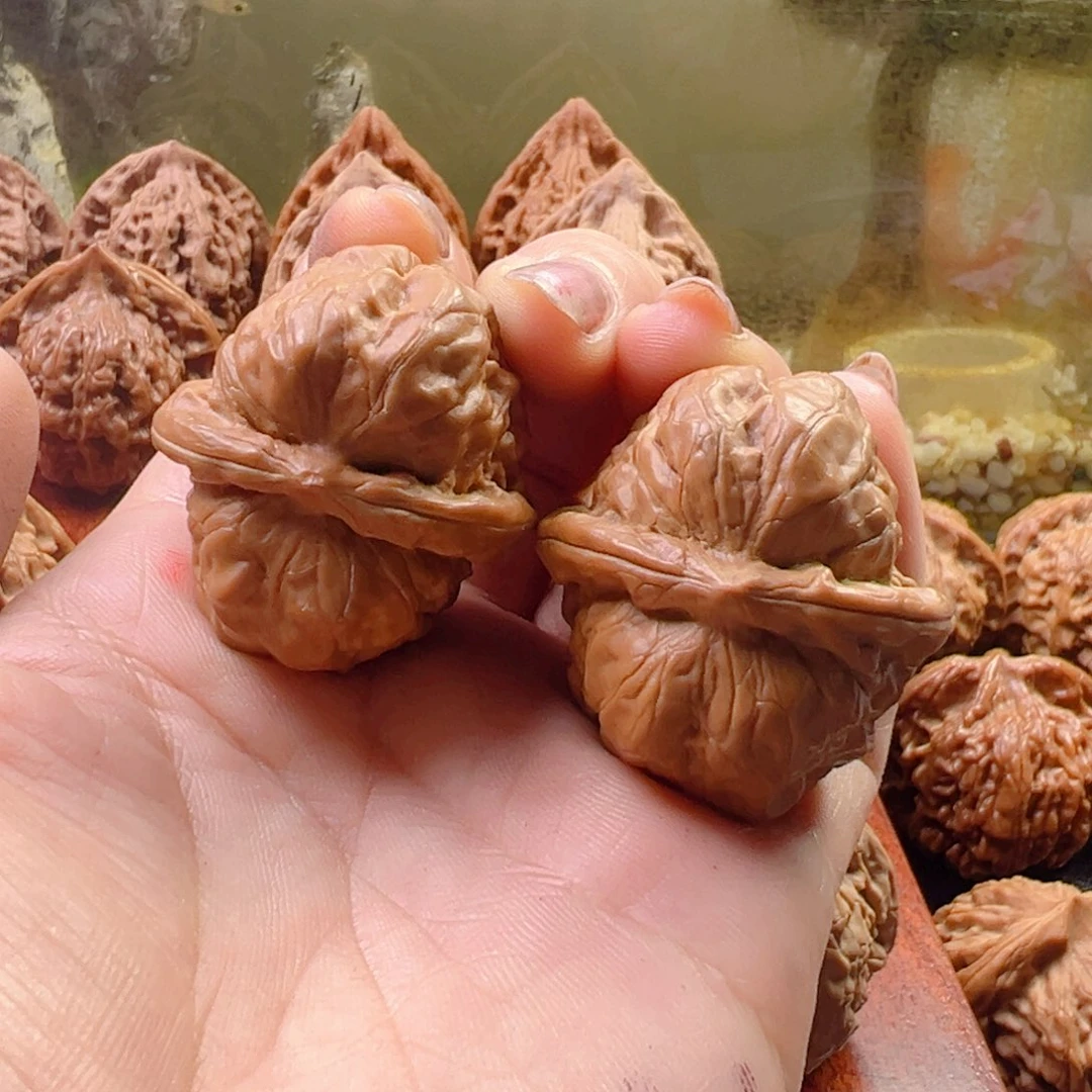核桃蛤蟆文玩手把件