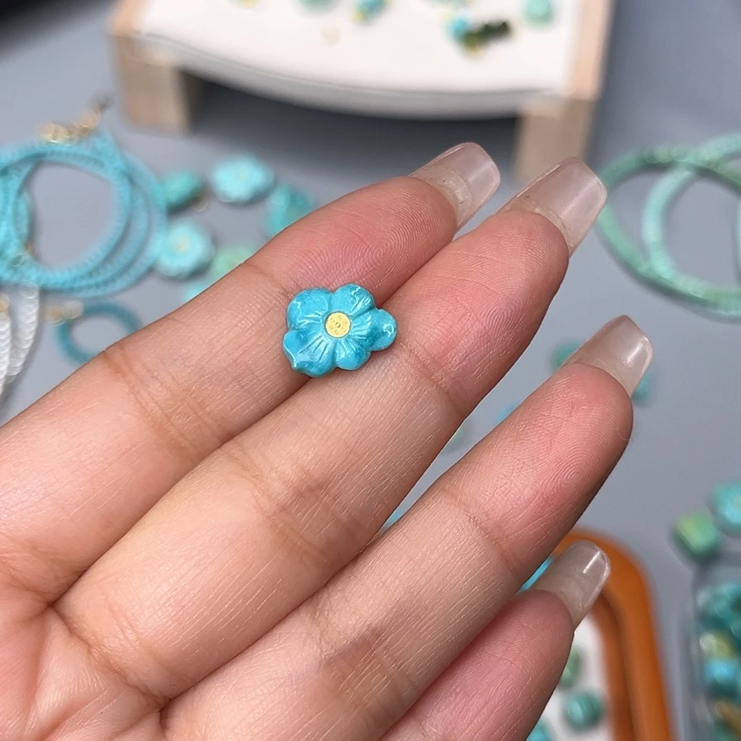 南***木绿松石未镶嵌珠宝半成品