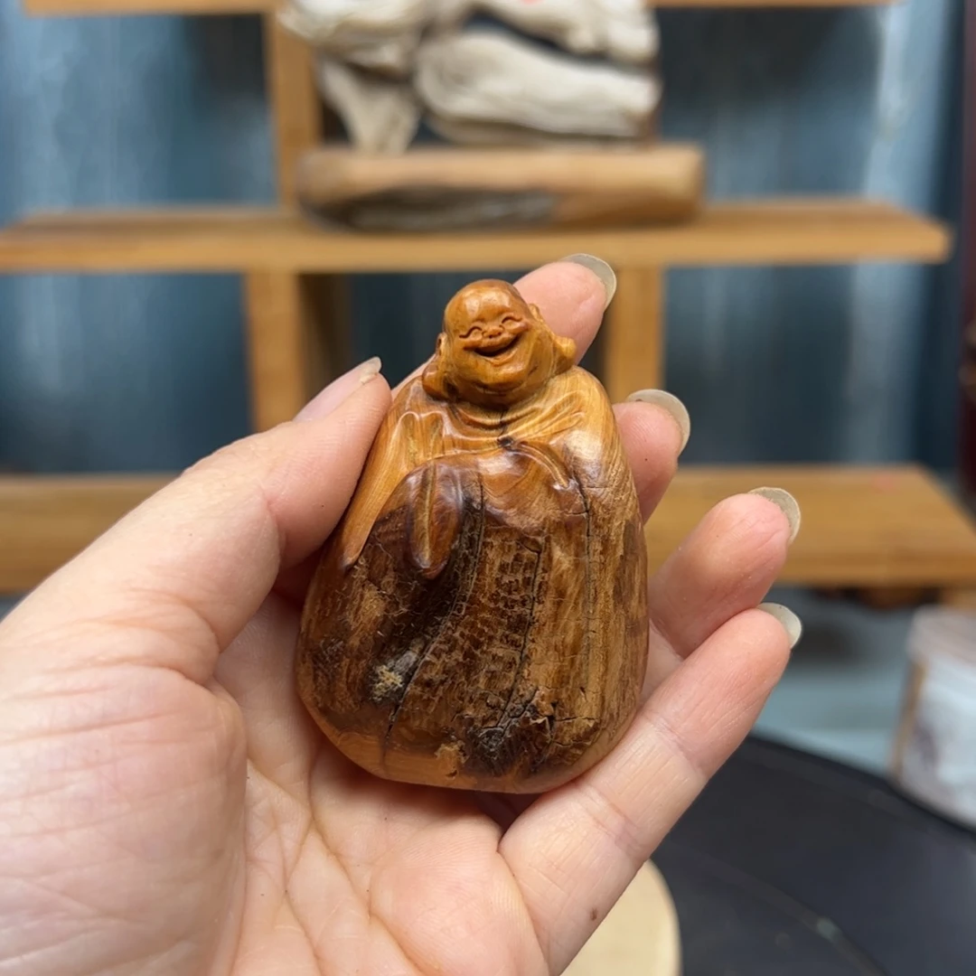 木顺***N崖柏木摆件手把件