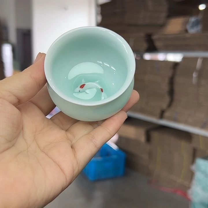 龙泉云间青瓷小米茶器