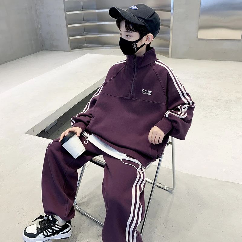 MK&UR.BV儿童装男童秋装套装25新款运动大童男孩卫衣秋季酷帅气潮