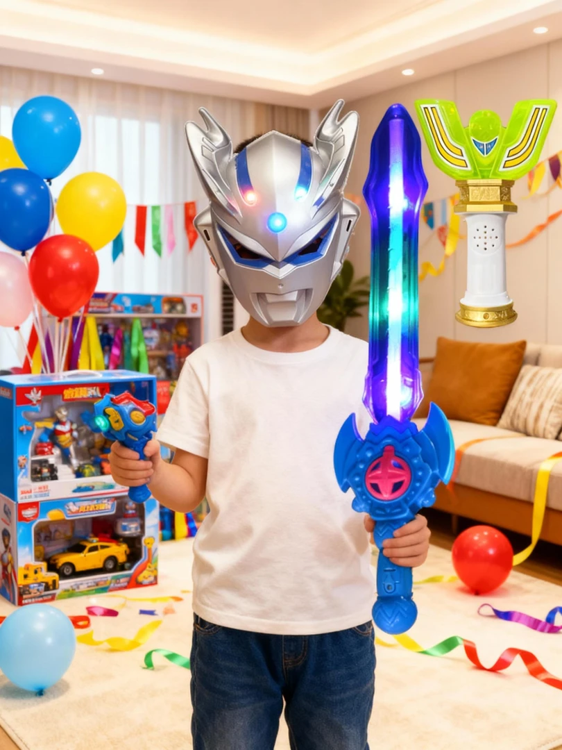 【你相信光吗？】赛罗~奥特曼发光面具~声光剑迪迦变身器奥特曼~玩具