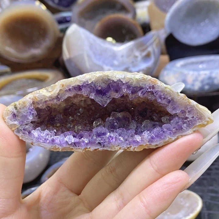未镶嵌珠宝半成品水晶紫晶洞