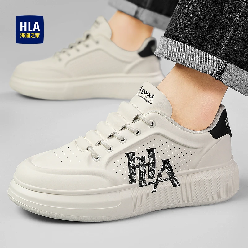 HLA/海澜之家鞋子男款爆款2025新款男鞋夏季透气休闲鞋板鞋小白鞋