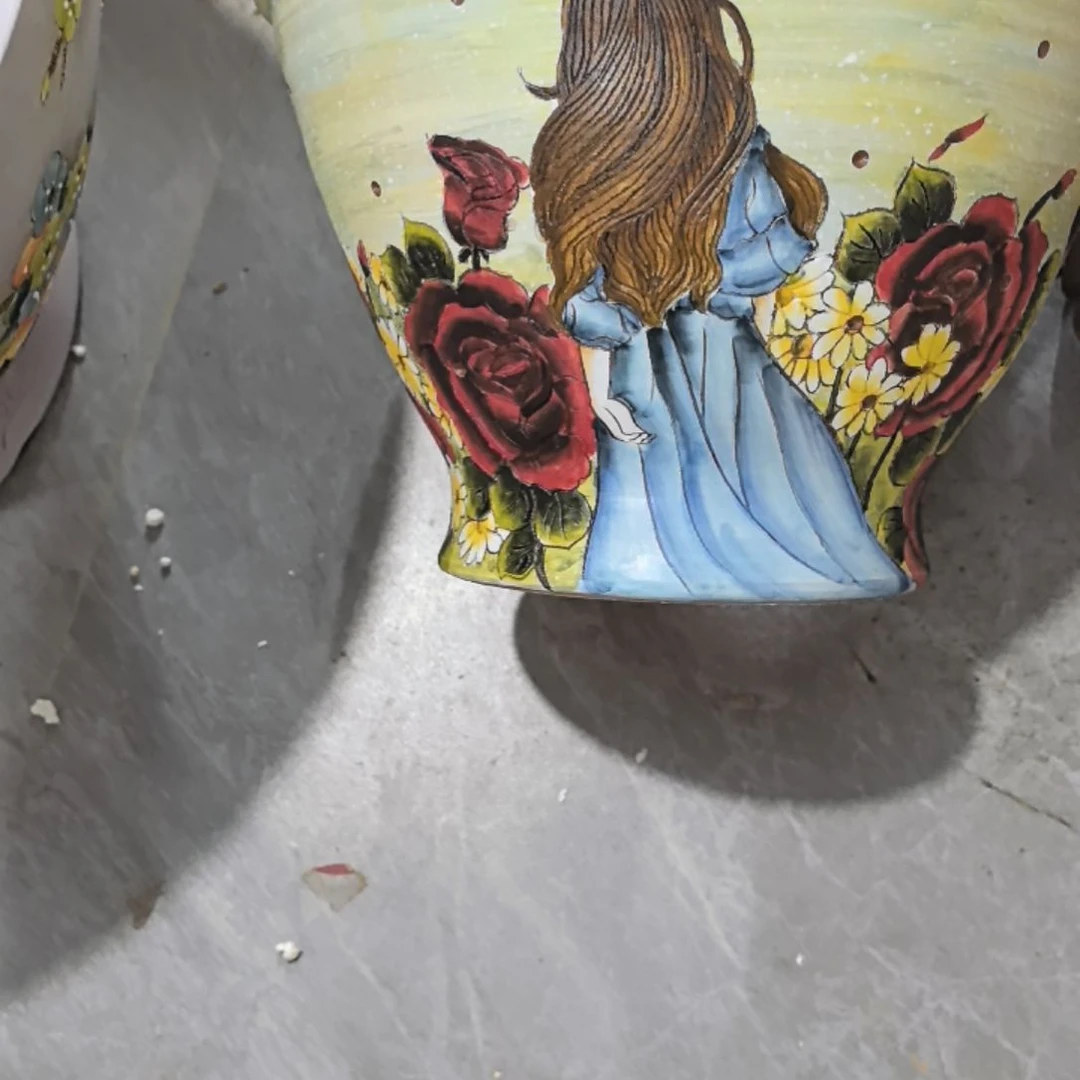 红泥花盆瑕疵处理