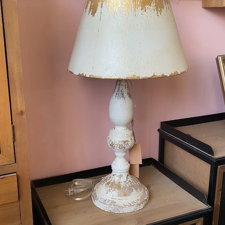 有机玻璃孤品复古铁艺台灯