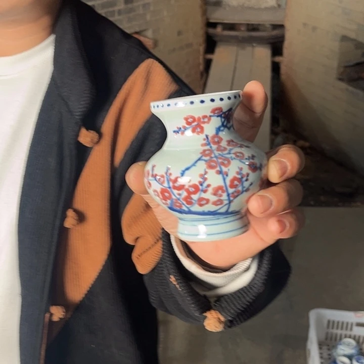 陶摆件梅子青柴窑